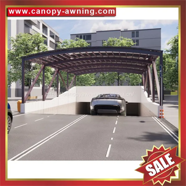 Outdoor Passage Walkway Corridor Canopy Canopies Cover Awning Shelter With Aluminum Framework and Polycarbonate Sheet photo-4