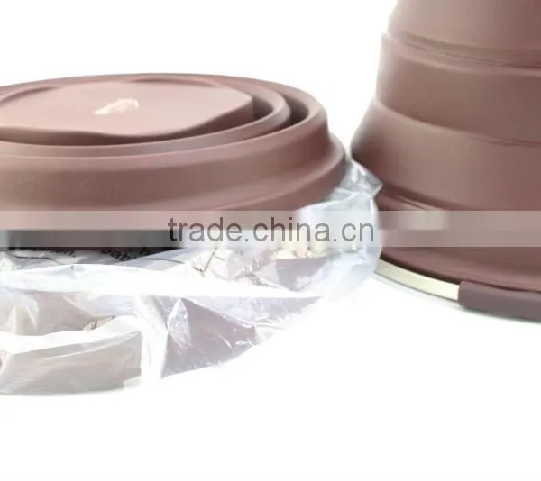 Hot Selling Silicone Rubber Collapsible Folding Ice Bucket Pail photo-3