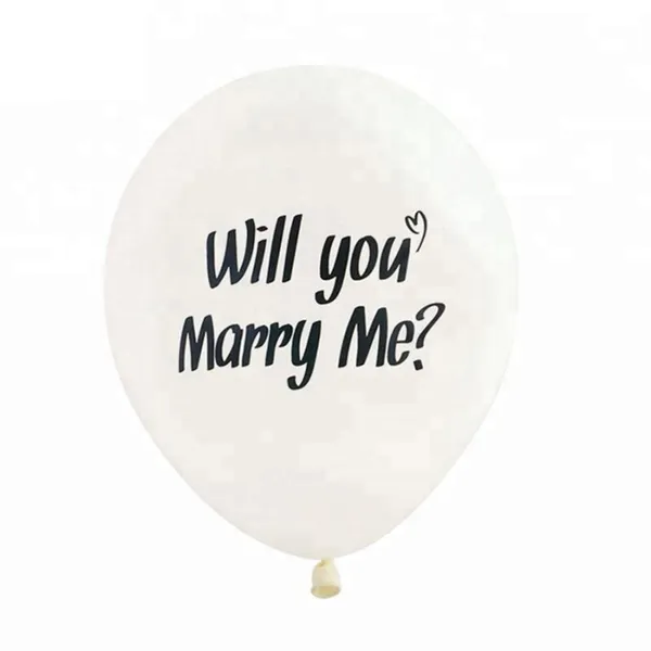 Will You Marry Me/Just Married/Mr and Mrs/I Love You/Helium Printed Heart Latex Globo Balloon Balloon for Wedding Decoration photo-5