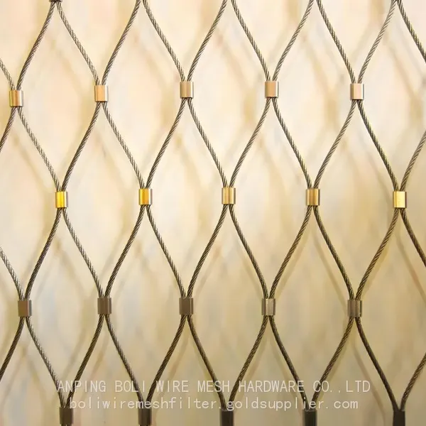 Woven Stainless Steel Wire Rope Safety Net for Staircase & Balcony Protection