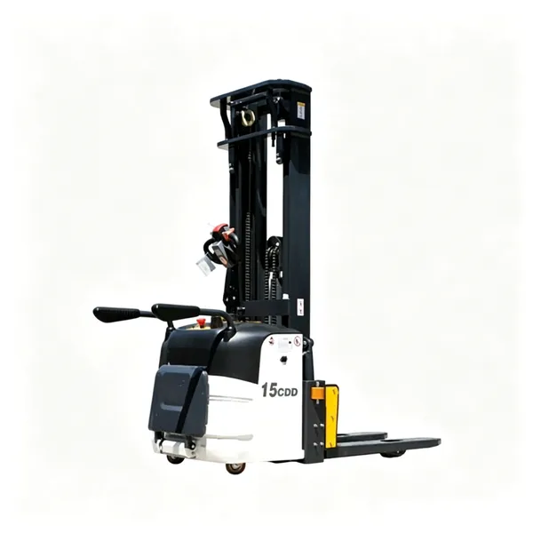 Sit Down New Forklift 1.5 Ton 4.5m Portable Small Mini Hydraulic Triple Mast Pallet Electric Stacker photo-2