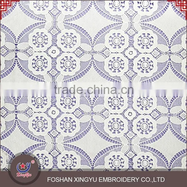 Sale High Quality Factory Water Soluble Micro Fiber Polyester Chemical Lace Fabric Decoration for Wedding Dress, Apparel photo-2