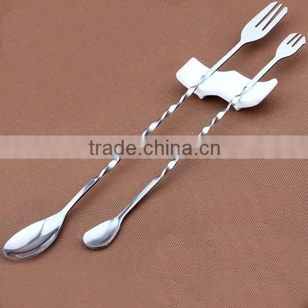 2pcs Long Handle Stainless Steel Tea Coffee Spoons Ice Cream Coffee Tea Bar Spoon Kitchen Tool
