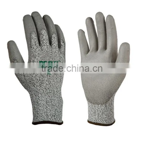 Anti-static pu Coated Gloves/ PU Coated Working Cut Resistance Gloves photo-3