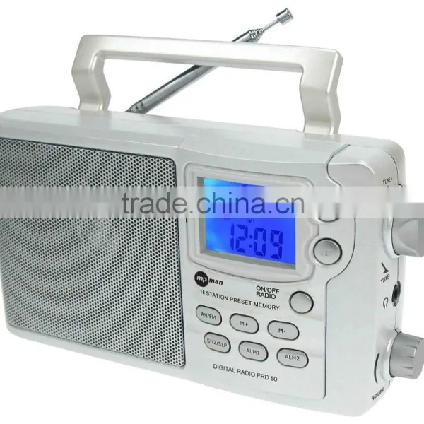 Fancy Peral White Compact AC DC Digital Tuning PLL Radio photo-2