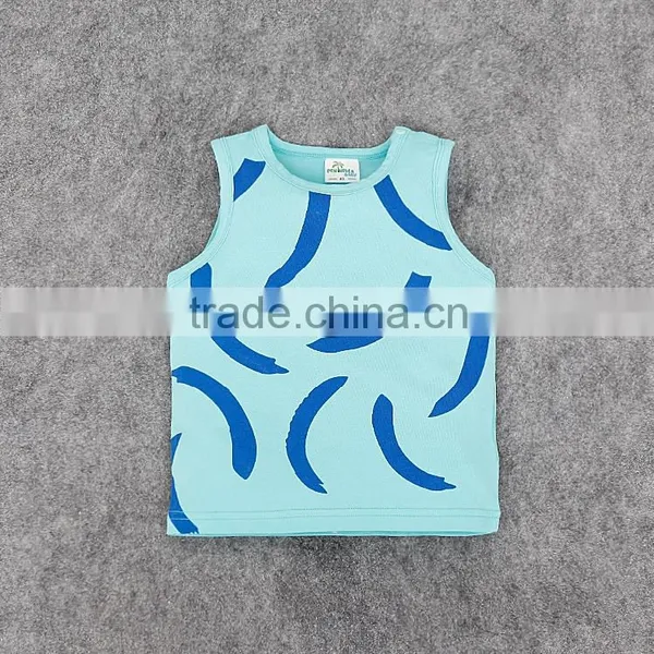 Summer Kids Clothes 2016 Fashion Style Breathable Design Printed Cotton Vest Kids Summer Children Waistcoats photo-2