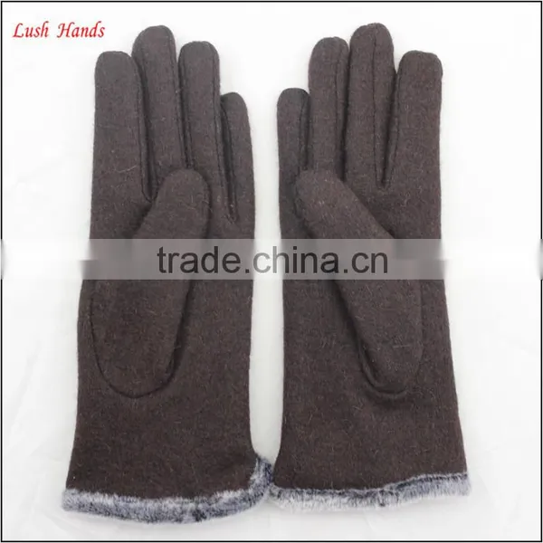 Women Top Brown Woolen Hand Gloves Spring Thin Hand Gloves photo-3