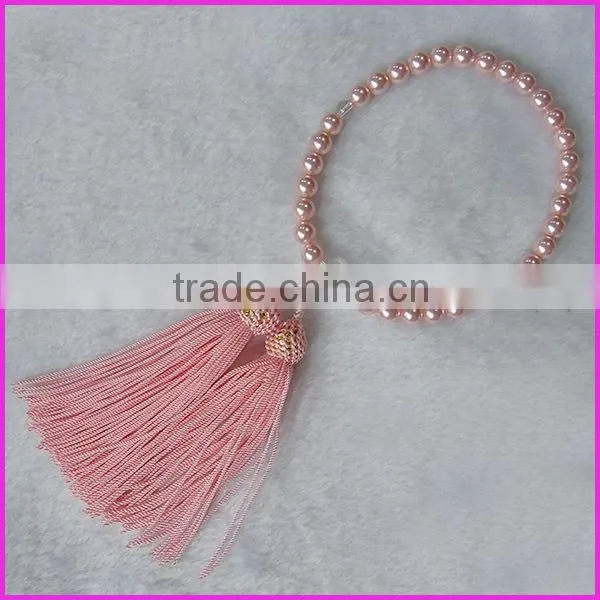 PBB003 Pink Shell Pearl Buddhist Japanese Prayer Beads