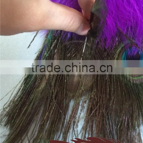Party Supplies Type Decorative Fluffy Marabou Fan And Peacock Feather Fan For Party Decorations photo-4