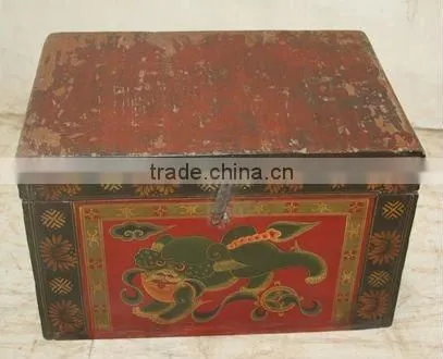 VINTAGE MONGOLIAN FOO DOG TRUNK Memory Box Hope Chest