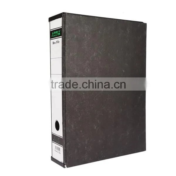 Manufacturing Overlay Multi-function Box File Size A4 FC Simple Black Plastic File Box photo-3