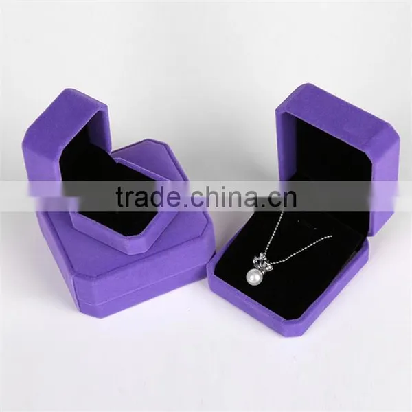 Custom Cheap Purple Velvet Jewelry Gift Boxes photo-2