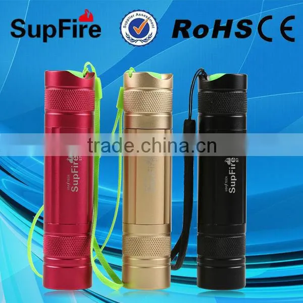 Rechargeable 3w 220lm Colorful Mini Flashlight Lumen Police Cree Led Flashligh With CE