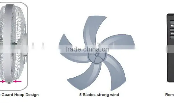 Electric Fan Whole Sale Asia Fan 16 Inch Stand Fan With Remote photo-3
