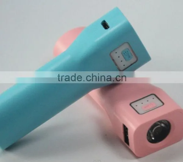 Plastic Torch Led Light 18650 Cell Single Power Bank photo-3
