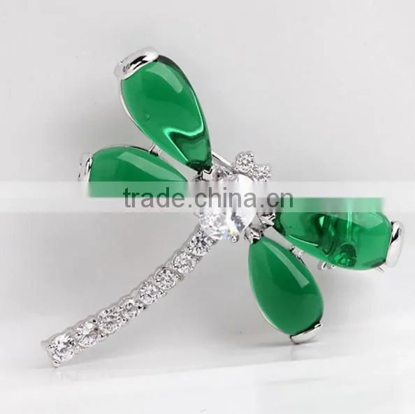 Platinum Plated Designer DragonFly Brooch With AAA+ Cz Micro Pave Setting for Women and Men photo-3