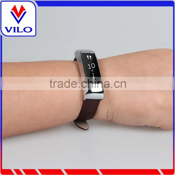 Hot Selling Crocodile Genuine Leather Wristband Replacement Band for Fitbit Alta Band With Metal Frame photo-6