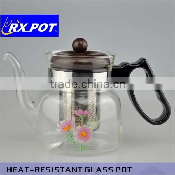 Creative Life Series - Glass Tea Pot + Tea Infuser Strainer ,Lead-free Heat-resistant Borosilicate Glass 600B/1400B/2000B photo-2