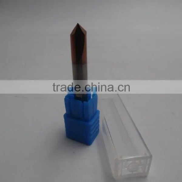 6mm Cutting Dia 90 Degree 2 Flutes HRC45 Carbide Chamfer Mill Cutter photo-2