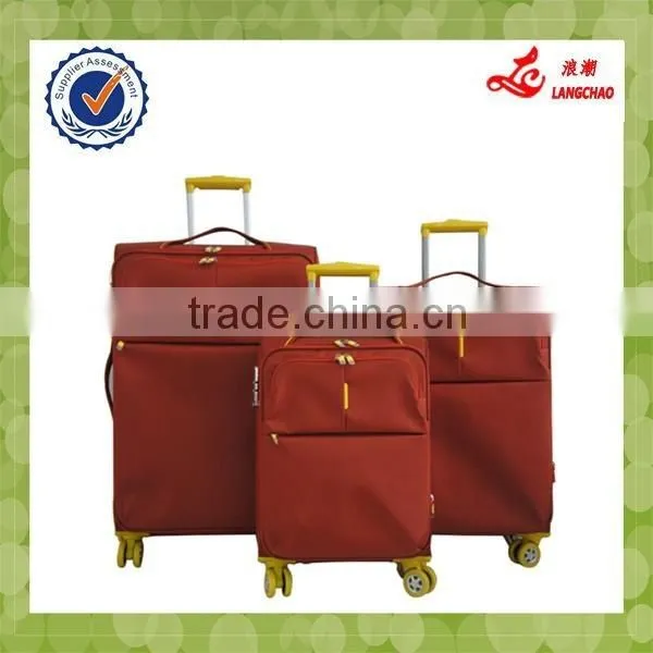 Green Spinner Wheels Nylon Trolley Luggage Factory Luggage Bag New Model photo-3