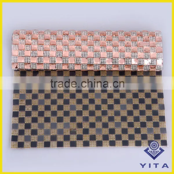 Wholesale 24x40cm Square Hotfix Adhesive Rhinestone Mesh Sheet For Shoes photo-5