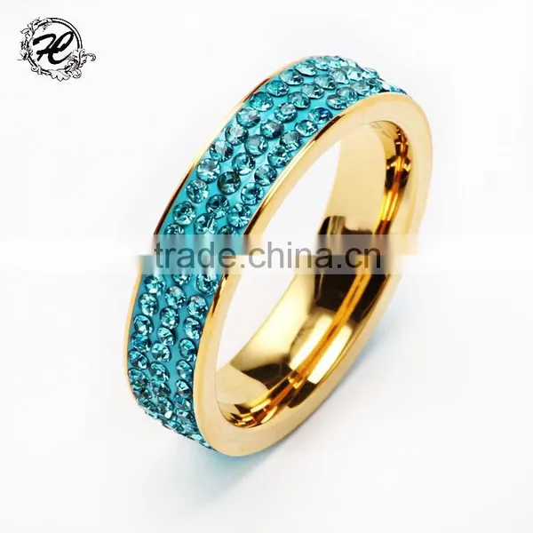 Hot Sale Stainless Steel Smart Beautiful Latest Gold Ring Designs for Girls