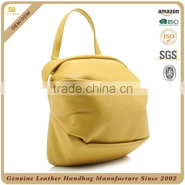 Guangzhou OEM Factory Pure Leather Travel Bag Lady Ksnapsack Backpack Real Leather Ladies Small Backpack With Certificates photo-4