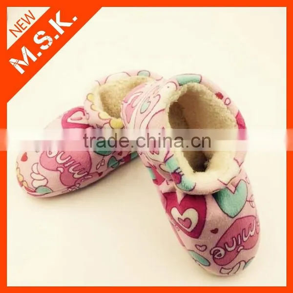 Winter New Fashion Colorful Printed Kids Velvet Slipper Boot photo-6