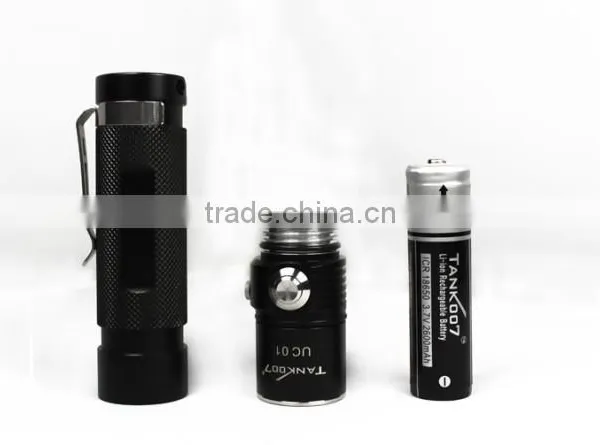TANK007 Usb Rechargeable Flashlight Police Torch Light Led Torch Lamp photo-6