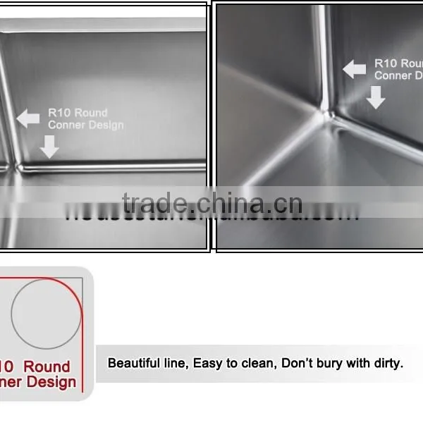 High Quality Stainless Steel Kitchen Designs Undermount Single Bowl Handmade Kitchen Sink photo-5