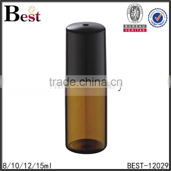 8ml Yellow Small Glass Roll on Tube Perfume Bottle Stainless Steel Roller Ball Aluminum Cap photo-5