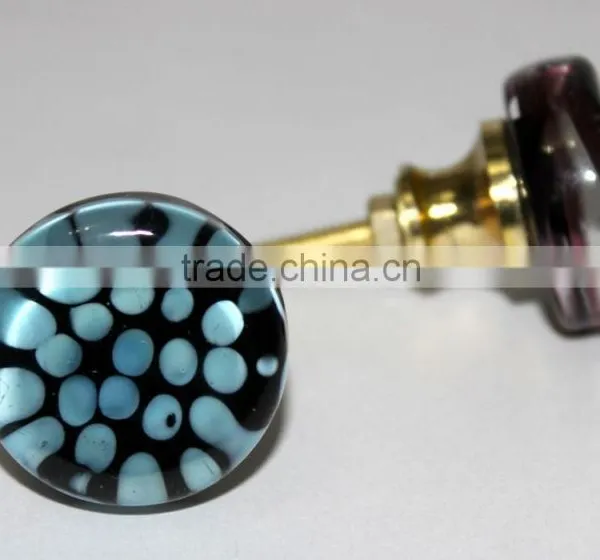 Frosted Glass Knob With Metal Fittings - 1.5 Inch photo-4