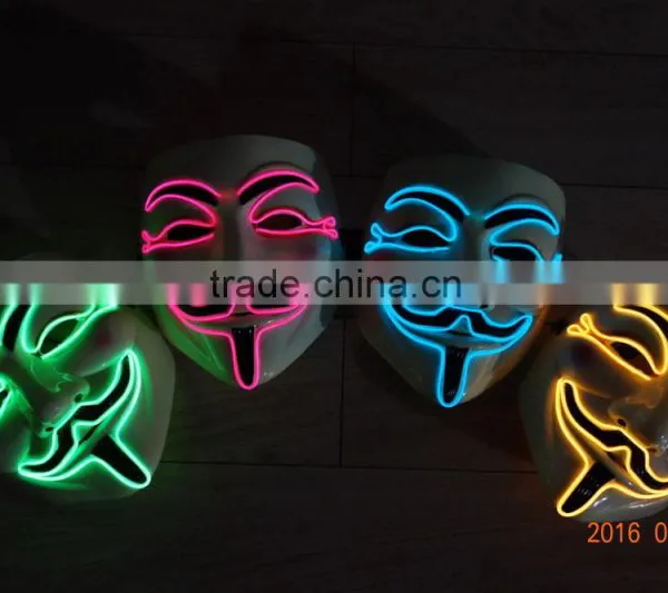Hot Selling Party EL Light Mask / EL WIRE V for Vendetta Mask photo-5
