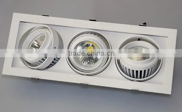 20w 30w 40w 60w 90w Adjustable Recessed Rectangle Led Grille Light photo-2