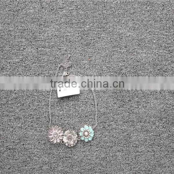 White Gold Plated Fashion Flower Jewelry Necklace, Crystal Necklaces Jewelry photo-2