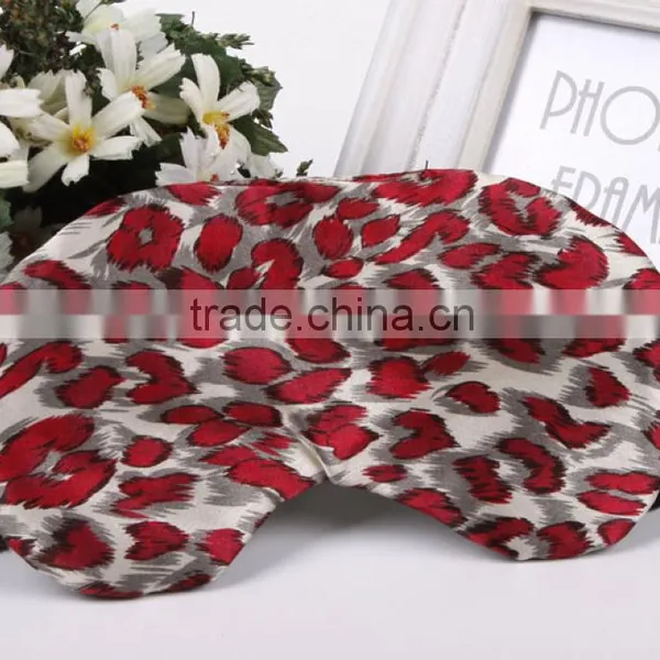 Custom Very Cheap 100 Polyester Leopard Print Sleep Eye Mask