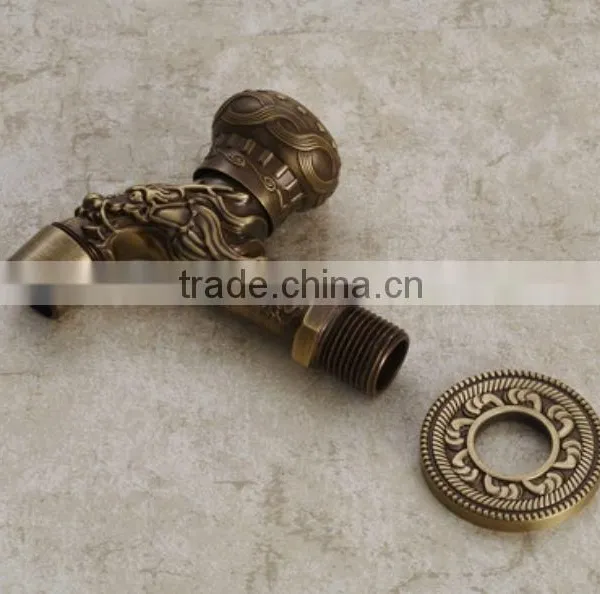 Solid Brass Laundry Sink Bar Antique Washing Machine Brass Hose Bib Mixer Tap Bathroom Water Tap 0637