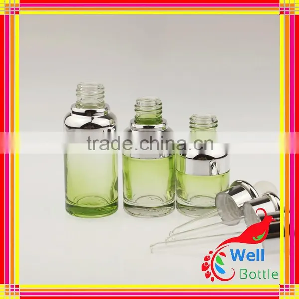 Shoulder Glass Dropper Bottle With Aluminum Zinc Alloy Die Casting Bottle Cap GSB-0018R