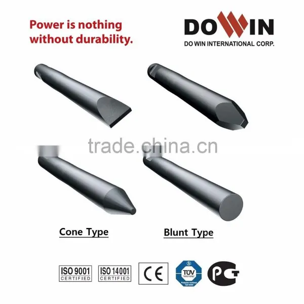 Hot Chisels for Hydraulic rock breaker hammer (Furukawa, Soosan, etc)/chisel tools