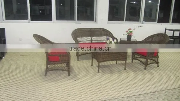 4Pcs Round Rattan Sofa Garden Sofa Furniture photo-2