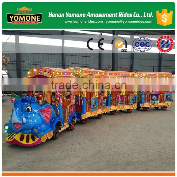 Cheap Amusement Park Train Ride Used Outdoor Playground Equipment Trackless Train for Sale photo-2