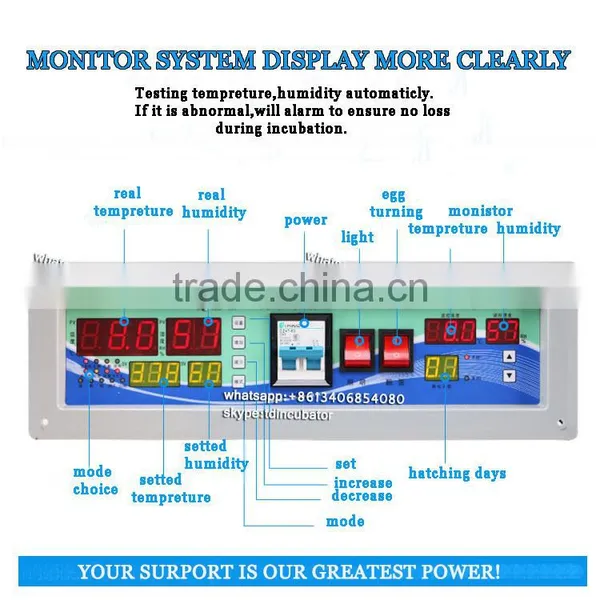 Weiqian New Model 7 Screens Controller for Industrial Egg Incubator,digital Temperature and Humidity Controller