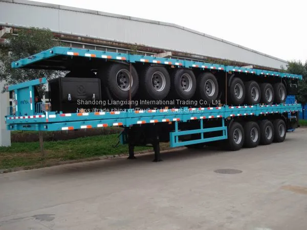 Sinotruk 3 Axles Flatbed Container Semi Trailer photo-5