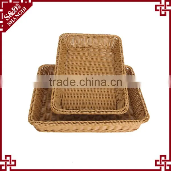 Wholesale Handwoven Rattan Storage Dough Proofing Poly Rattan Plastic Bread Basket photo-4