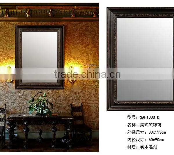 Hand Carved Decorative Wood Mirror Frame photo-2