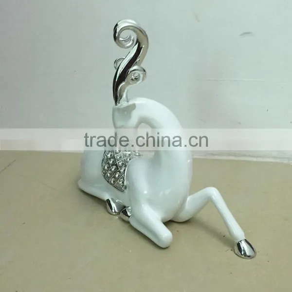 Polyresin Sitting Reindeer Sculpture photo-6