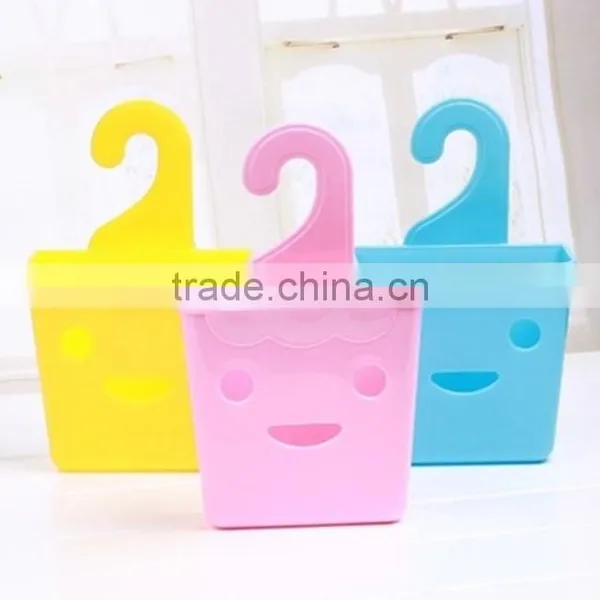 PP Multifunctional Smiling Face Plastic Storage Basket ,smile Shape Mini Hanging Basket Container photo-5