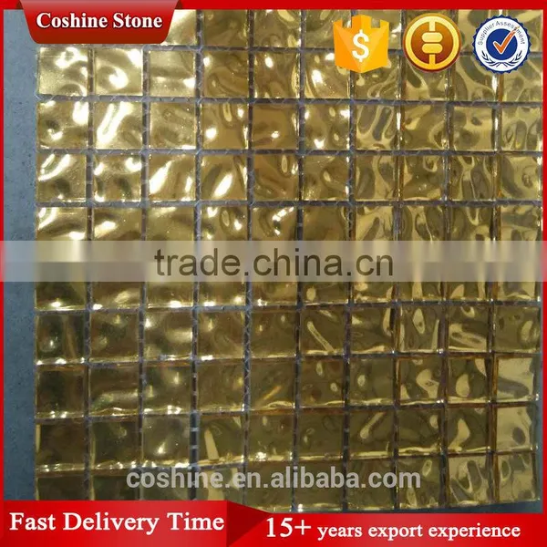 Popular Wall Covering Starbright Glass Gold Mosaic Tile photo-4