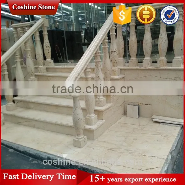 Popular Fashion Polished Natural Stone Sofita Beige Marble Staircase photo-6