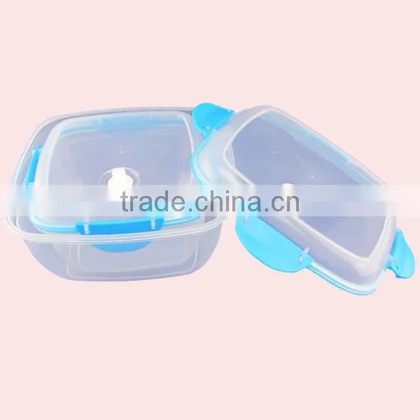 2pcs Clear With Lock Microwave Heating Plastic Food Container Set With Air Holes photo-4